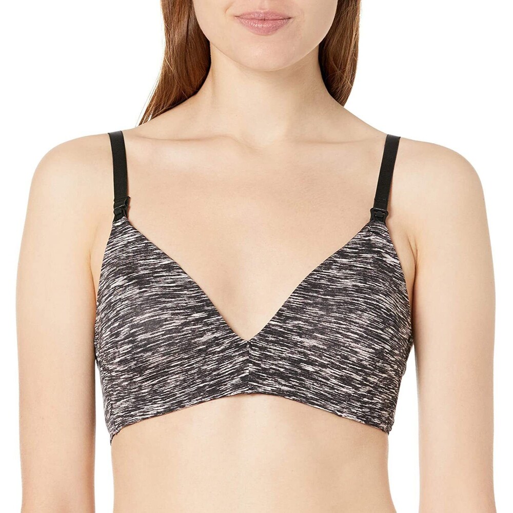 Lamaze Black & White Space-Dye Wireless Nursing Bra